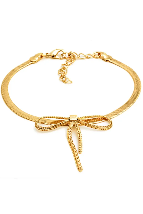 Pulseira Laço Banhado A Ouro 18k
