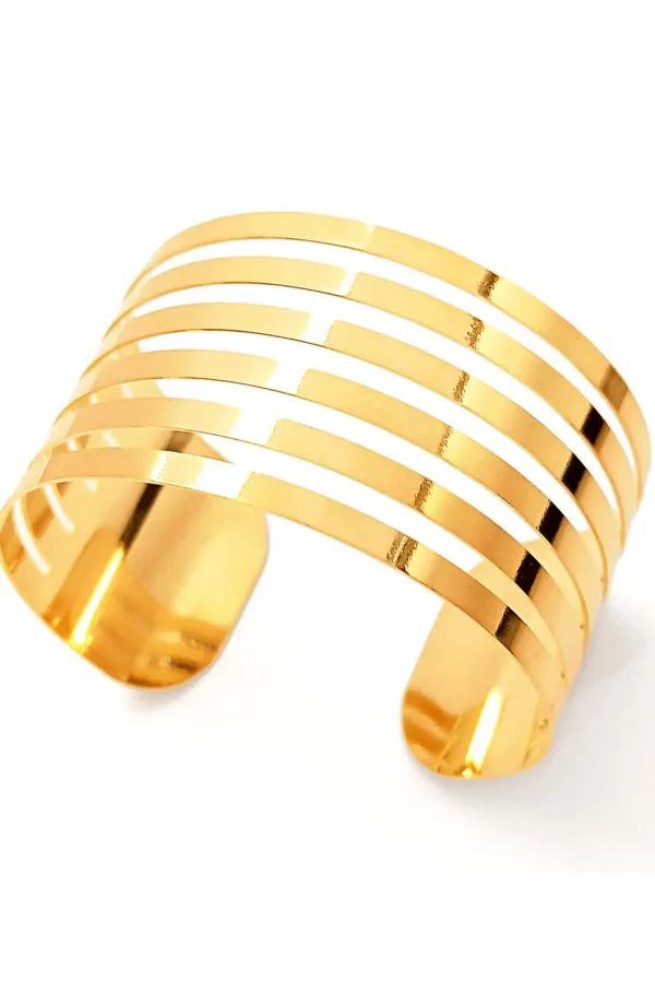 Bracelete Feminino Grande Banhado A Ouro 18k