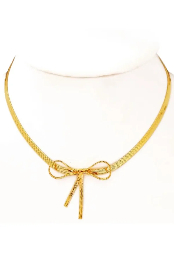 Choker Lacinho Semijoia Banhado A Ouro
