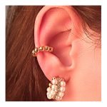 Piercing Falso Fake Orelha Cartilagem Banhado a Ouro3