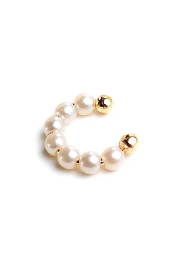 Piercing Fake Pérola Banhado A Ouro 18k