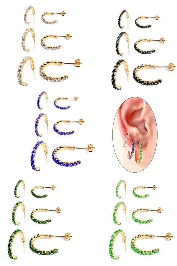 Kit Trio de Brinco Argola Banhado