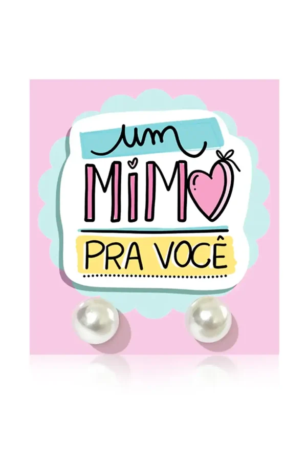 100 Pares Brinco Perola Tag Brinde Cliente Um Mimo Pra Você